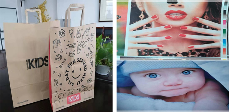 paper bags with 2 color printing